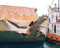 Barge - supply vessel collision