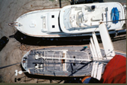 Mega yacht mast inspection