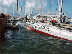 Natural disaster sunken vessel recovery